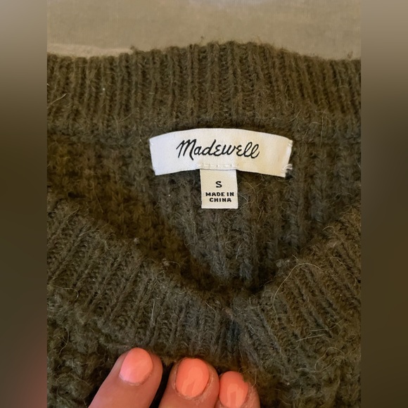 Green Madewell wool sweater Sz Small - Picture 2 of 4